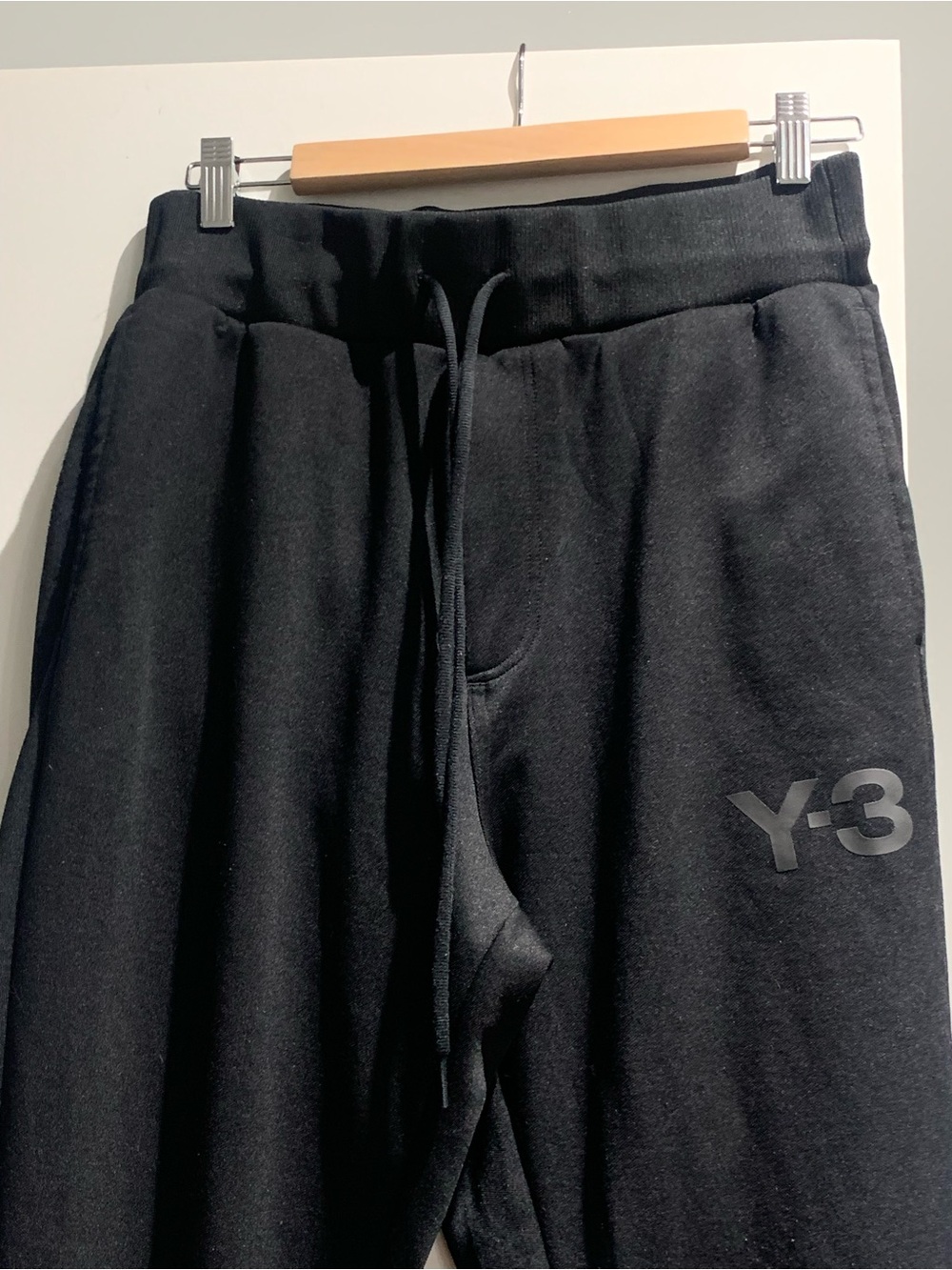 Adidas Y-3 Yohji Yamamoto Black Sweat Pants Sz Sm Cuff Ankle Drawstring Waist